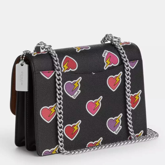 Coach Klare Crossbody Bag With Heart Bolt Print - Picture 3 of 13